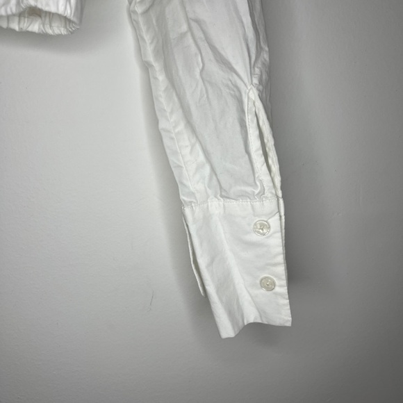 FUTURE COLLECTIVE White Long Sleeve Collared Blouse Size Medium - Picture 6 of 7